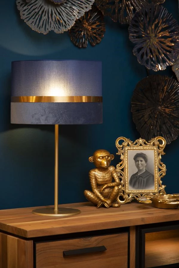Lucide EXTRAVAGANZA TUSSE - Table lamp - Ø 30 cm - 1xE14 - Blue - atmosphere 2